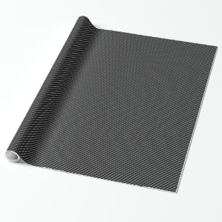 Rode & Zwarte Koolstofvezel Basis Cadeaupapier