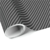 Rode & Zwarte Koolstofvezel Basis Cadeaupapier (Rol Hoek)