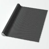 Rode & Zwarte Koolstofvezel Basis Cadeaupapier (Uitgerold)