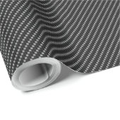 Rode & Zwarte Koolstofvezel Basis Cadeaupapier (Rol Hoek)