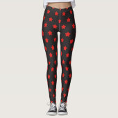 Rode/zwarte Leggings (Voorkant)