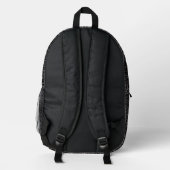 Rode & zwarte leren monogram bedrukte rugzak (Achterkant)