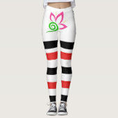 Rode zwarte lijn Leggings (Voorkant)