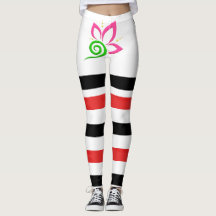 Rode zwarte lijn Leggings