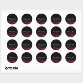 Rode & Zwarte Lint Boog Rhinestones Bling Stickers (Vel)