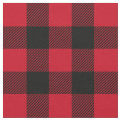 Rode zwarte Lumberjack Buffalo Plaid Pattern Fabri Stof (Close Up)