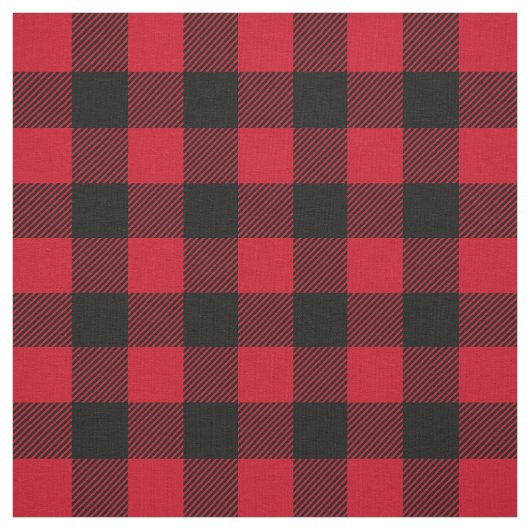 Rode zwarte Lumberjack Buffalo Plaid Pattern Fabri Stof (Swatch)