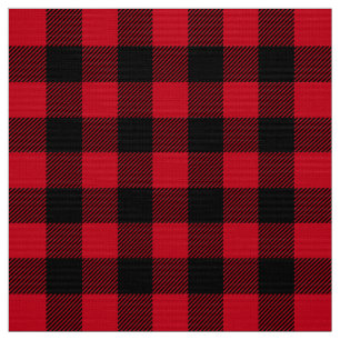 Rode zwarte Lumberjack Buffalo Plaid Pattern Fabri Stof