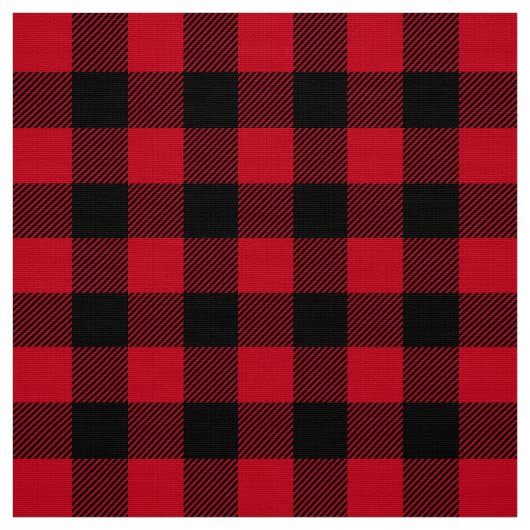 Rode zwarte Lumberjack Buffalo Plaid Pattern Fabri Stof (Swatch)