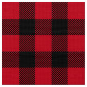 Rode zwarte Lumberjack Buffalo Plaid Pattern Fabri Stof (Close Up)