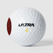 Rode zwarte luxe stijl golfballen (Logo)