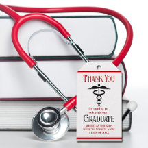 Rode Zwarte Medische School Custom Graduation Part