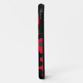 Rode zwarte militaire camouflage textuur Case-Mate iPhone case (Achterkant/links)