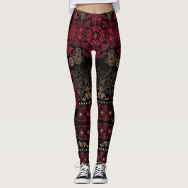rode & zwarte mooie leggingen leggings