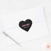 Rode Zwarte Naam Visagist Bedrijf Hart Sticker (Envelop)