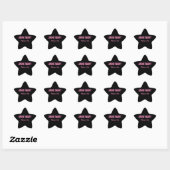 Rode Zwarte Naam Visagist Bedrijf Ster Sticker (Vel)