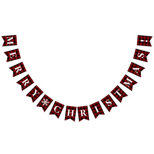  rode, zwarte pietluttige kerst! vlaggetjes (Alle)