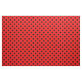 Rode Zwarte Polka Dots Textiel Stof (Yard (91,4 cm))