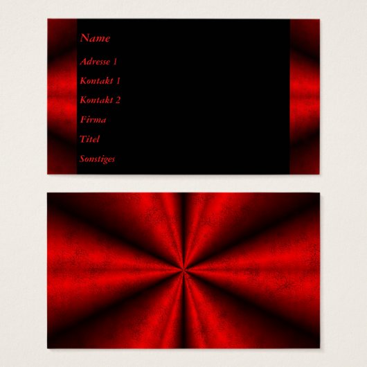 Rode zwarte regenboog in Visitekaartjes met blader (Voorkant /achterkant)