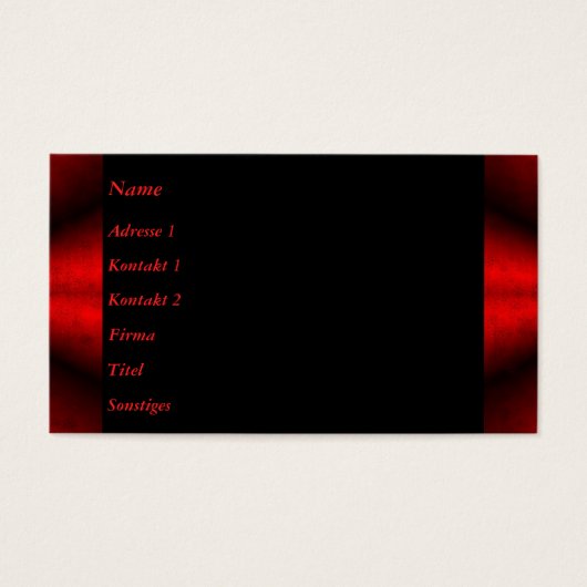 Rode zwarte regenboog in Visitekaartjes met blader (Voorkant)