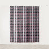 RODE, ZWARTE, ROOS, KUSTMODERNE TAPESTRY WANDKLEED (Voorkant)