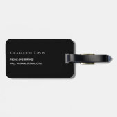 Rode zwarte rozen bagagelabel (Achterkant horizontaal)