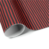 Rode & Zwarte Scheve Strepen Cadeaupapier (Rol Hoek)