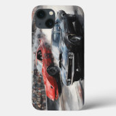 Rode & Zwarte Spier auto's Case-Mate iPhone Case (Achterkant)