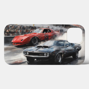 Rode & Zwarte Spier auto's Case-Mate iPhone Case