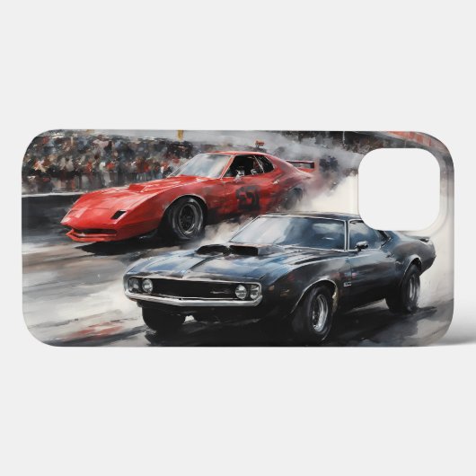 Rode & Zwarte Spier auto's Case-Mate iPhone Case (Achterkant (horizontaal))