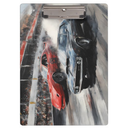 Rode & Zwarte Spier auto's Klembord