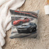 Rode & Zwarte Spier auto's Kussen (Deken)