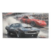 Rode & Zwarte Spier auto's Kussensloop (Achterkant-Rechts)