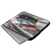 Rode & Zwarte Spier auto's Laptop Sleeve (Voorkant onderkant)