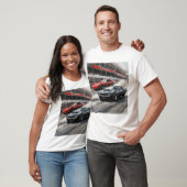 Rode & Zwarte Spier auto's T-shirt (Unisex)
