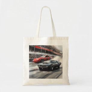 Rode & Zwarte Spier auto's Tote Bag