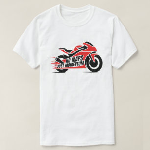 rode zwarte sportmotor t-shirt