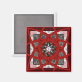 Rode Zwarte Ster 2 Magneet (Voorkant / Achterkant)