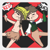 Rode & zwarte stickers (Voorkant)