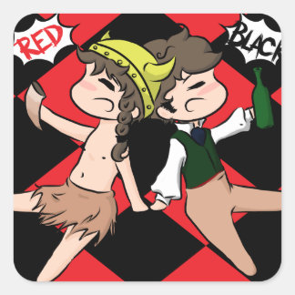 Rode & zwarte stickers