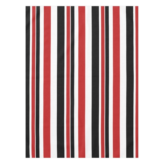 Rode zwarte strepen in tablecloth tafelkleed (Voorkant)