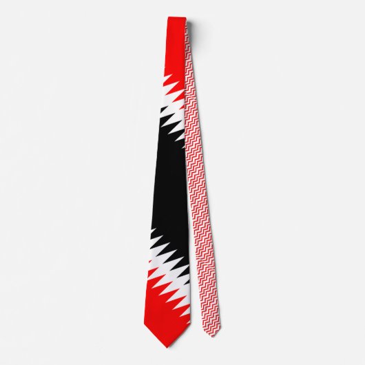 Rode zwarte strepen op wit stropdas (Voorkant)