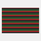 Rode zwarte strepen Pan African Happy Kwanzaa Inpakpapier Vel (Voorkant 2)