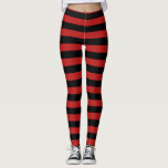 rode zwarte strepen patroontrillingen leggings<br><div class="desc">rode zwarte strepen overal in gedrukte leggings</div>
