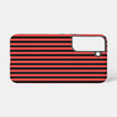 Rode zwarte strepen samsung galaxy hoesje (Achterkant horizontaal)