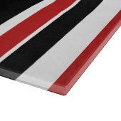 Rode zwarte strepen voor zwart glas met snijvlak snijplank (Hoek)