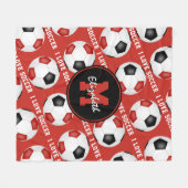 Rode zwarte teamkleuren waar ik dol op ben van het fleece deken (Voorkant (Horizontaal))