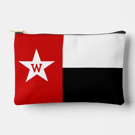 Rode & Zwarte Texas Vlag Etui (Voorkant)