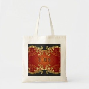rode zwarte tonnen en gouddraaikollen 2 monogram tote bag