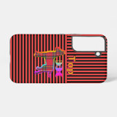 Rode Zwarte Top Hond Samsung Galaxy Hoesje (Achterkant horizontaal)